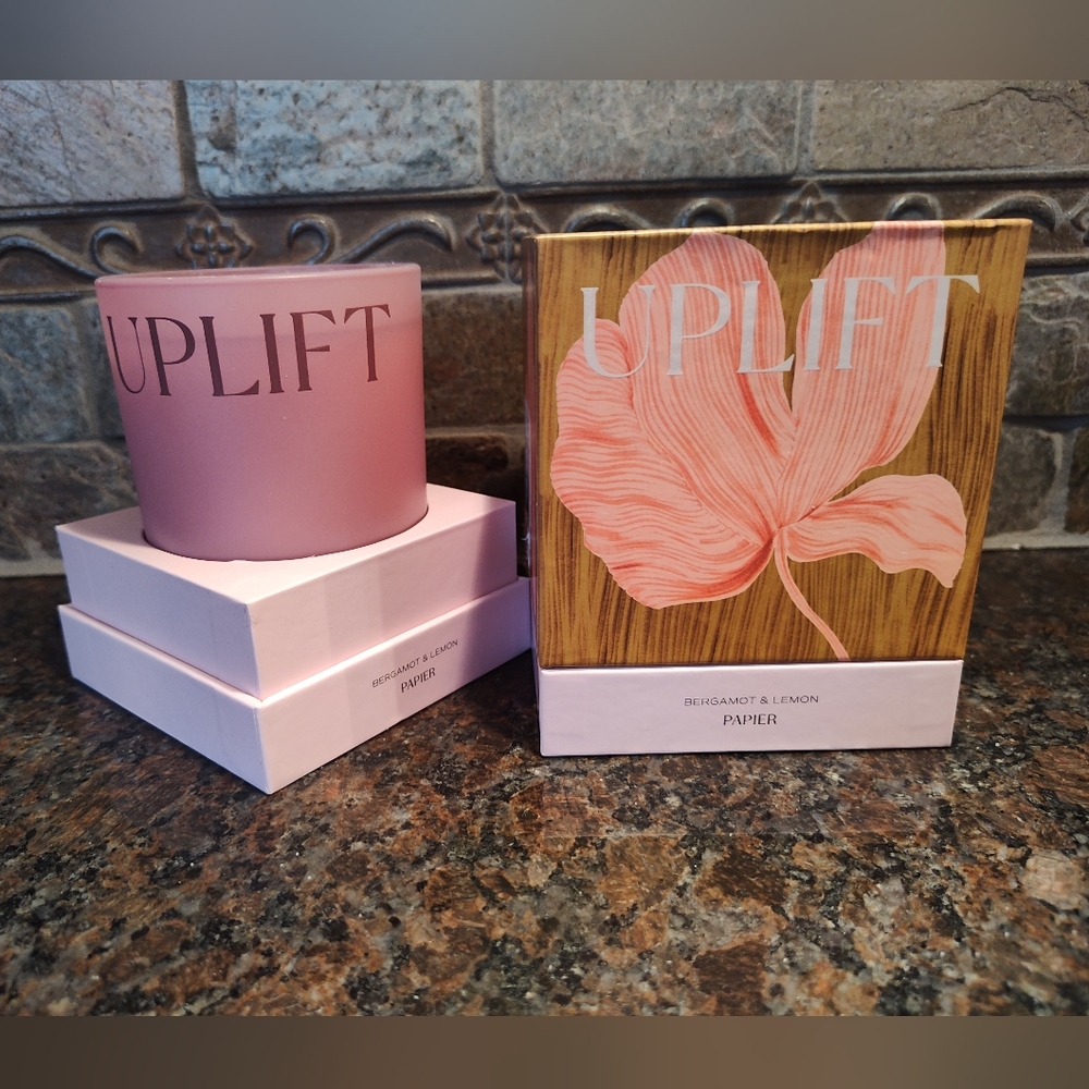 Papier Uplift Pink Bergamot and Lemon Pink Candle
